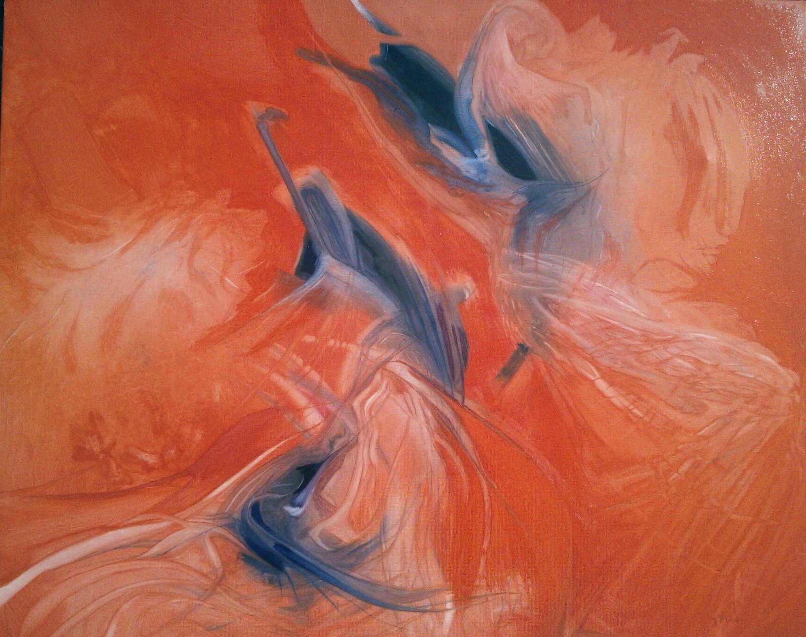 Oltrepassandomi l'essenza- illumina la pittrice errante, 2014, olio su tela, 100x80 cm